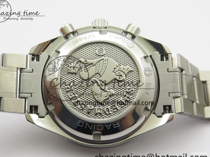 0207 Elegant Speedmaster Racing Master SS HRF 1:1 Best Edition White Dial on SS Bracelet A 7864